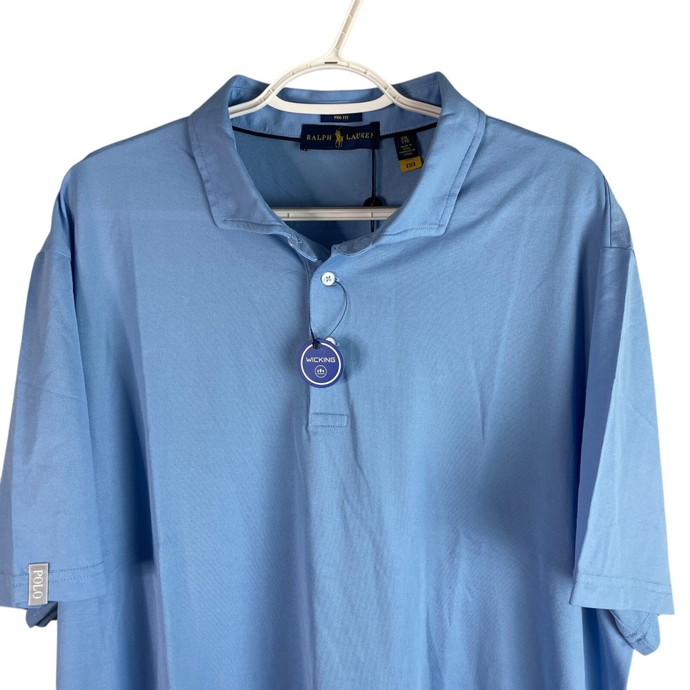 NEW Polo Ralph Lauren Mens Pro Fit Golf Polo Shirt 2XL Blue Wicking Stretch $99
